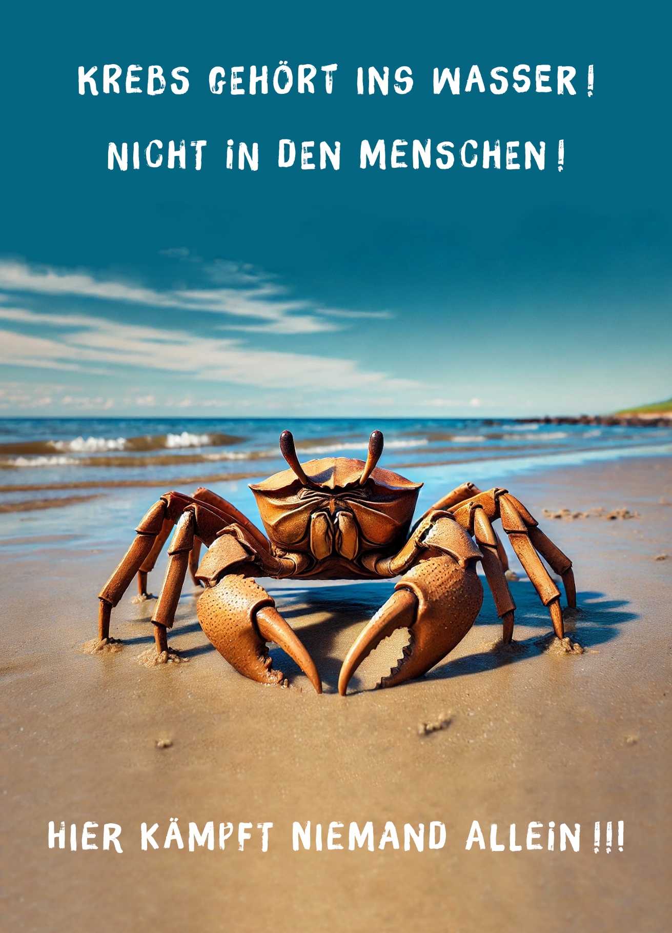 Krebs gehört ins Wasser! Nicht in den Menschen!